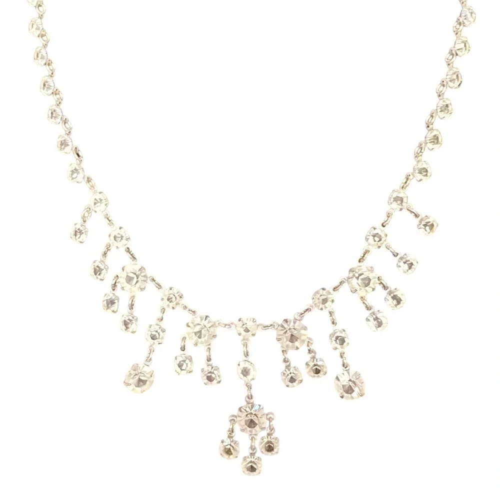 Beautiful Vintage Art Deco 15” Bridal Necklace